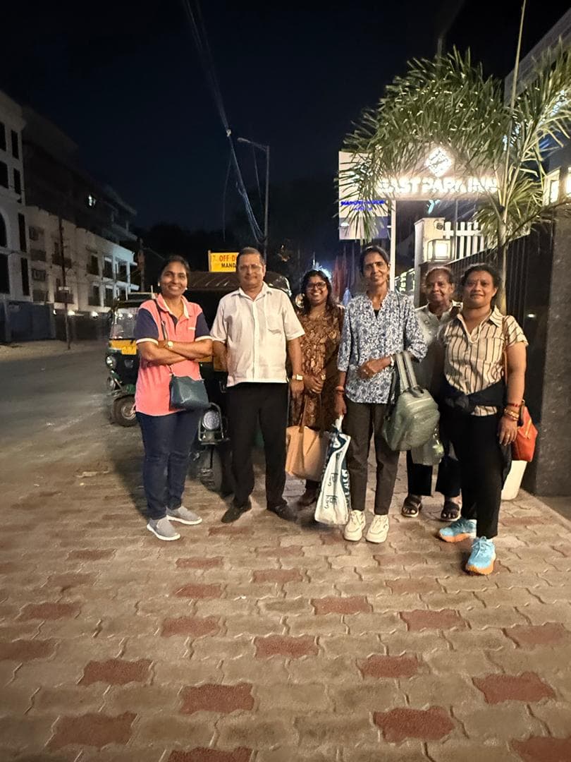 Travel companions celebrating